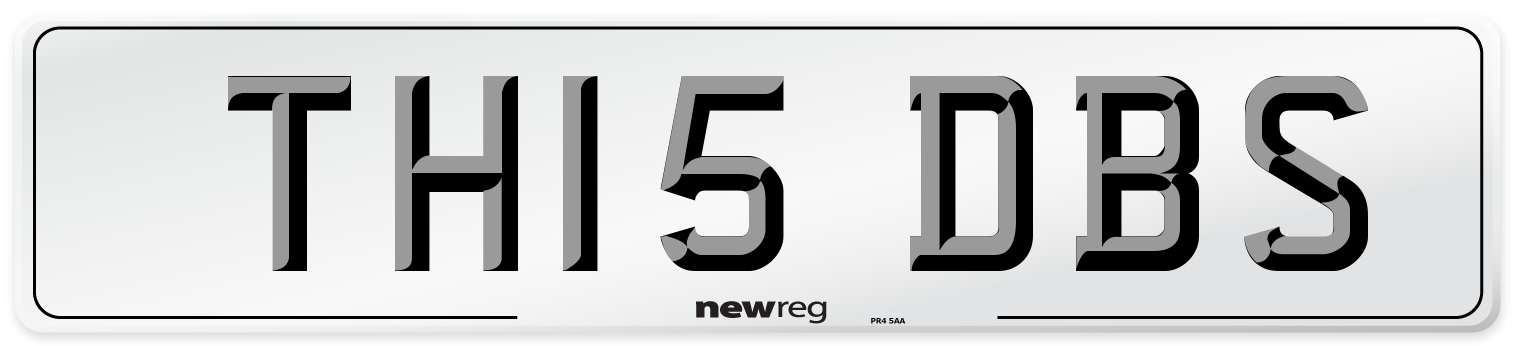 TH15 DBS Number Plate from New Reg